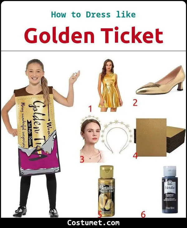Golden Ticket Costume for Cosplay & Halloween