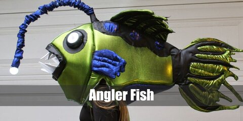 The Angler Fish costume can be recreated by wearing an orange onesie and an angler fish head piece.