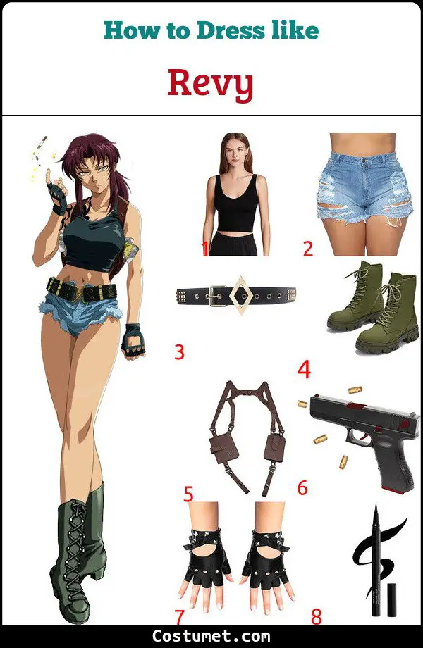 Revy Costume for Cosplay & Halloween