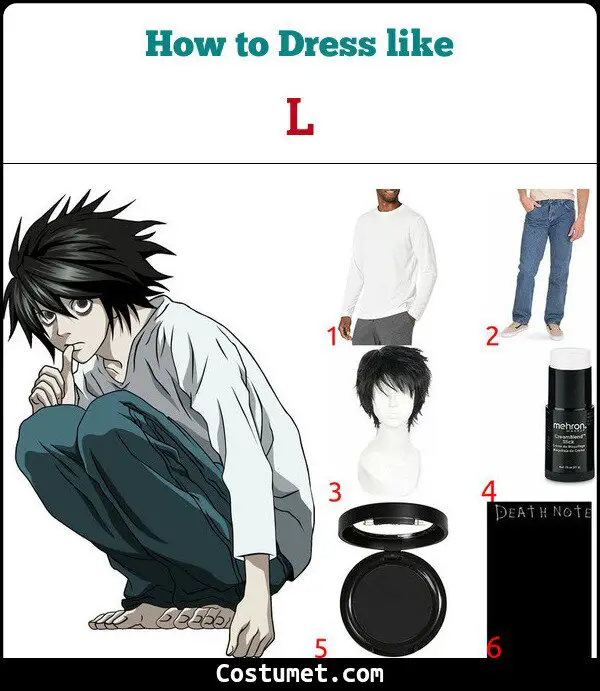 L Costume for Cosplay & Halloween
