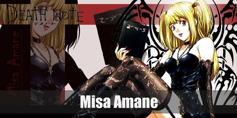Misa Amane’s costume is a gothic black sleeveless dress, black high-knee boots, black fingerless gloves to cover up your arms. Don’t forget the black notebook, cross pendant neckless, and it wouldn’t be complete if without a blonde wig.