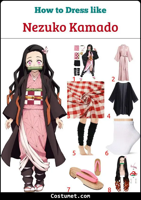 Nezuko Kamado Costume for Cosplay & Halloween