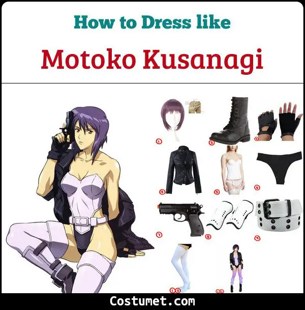 Motoko Kusanagi Costume for Cosplay & Halloween