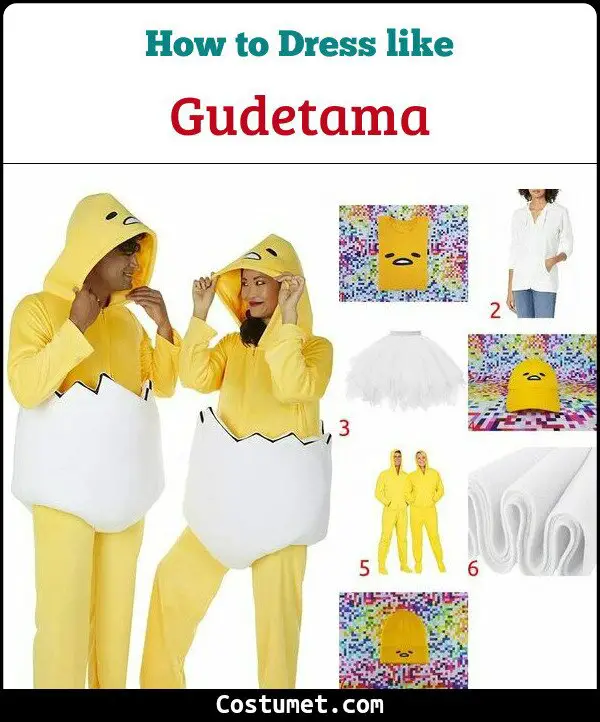 Gudetama Costume for Cosplay & Halloween