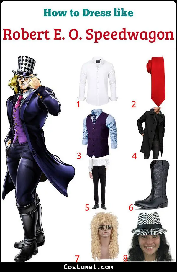 Robert E. O. Speedwagon Costume for Cosplay & Halloween