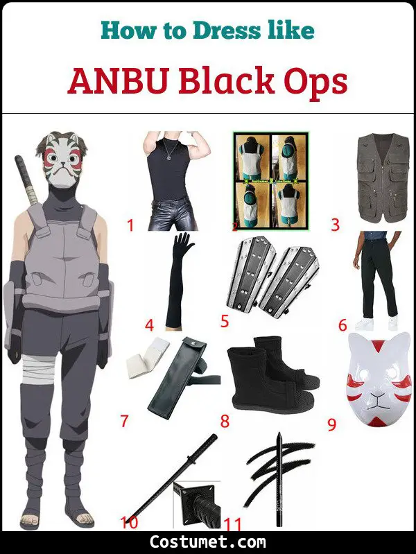 ANBU Black Ops Costume for Cosplay & Halloween