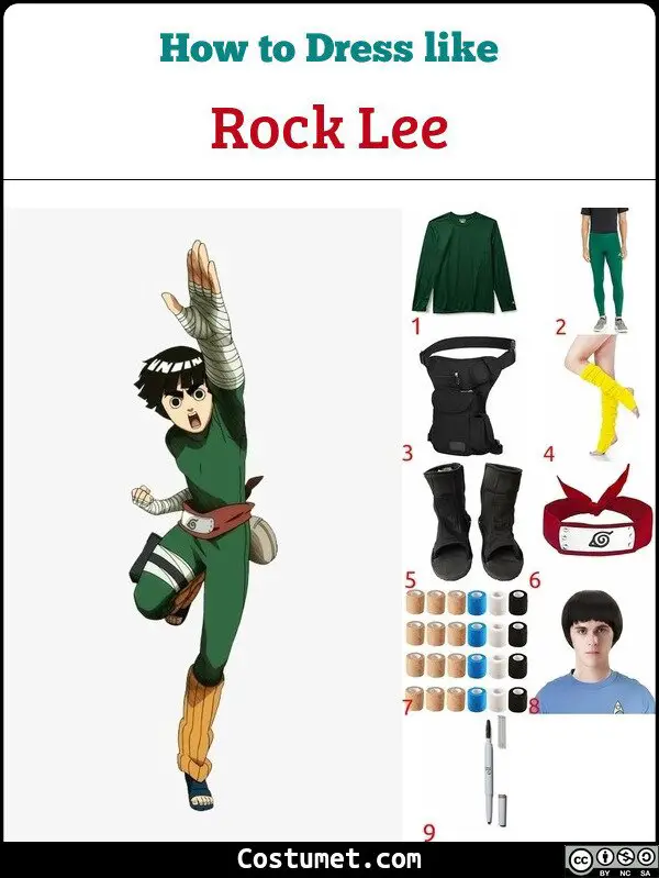 Rock Lee Costume for Cosplay & Halloween