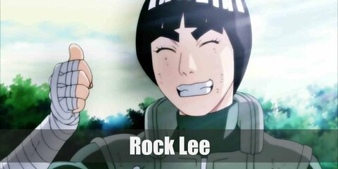 Rock Lee's iconic green costume can be recreated with a long sleeved top and tights. Style it with the iconic Konoha head gear used as a belt. Finish the look with his signature bowl cut hair and thick eyebrows.