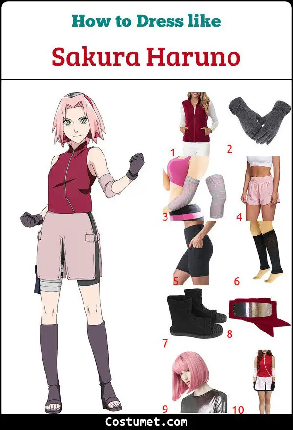 Sakura Haruno Costume for Cosplay & Halloween