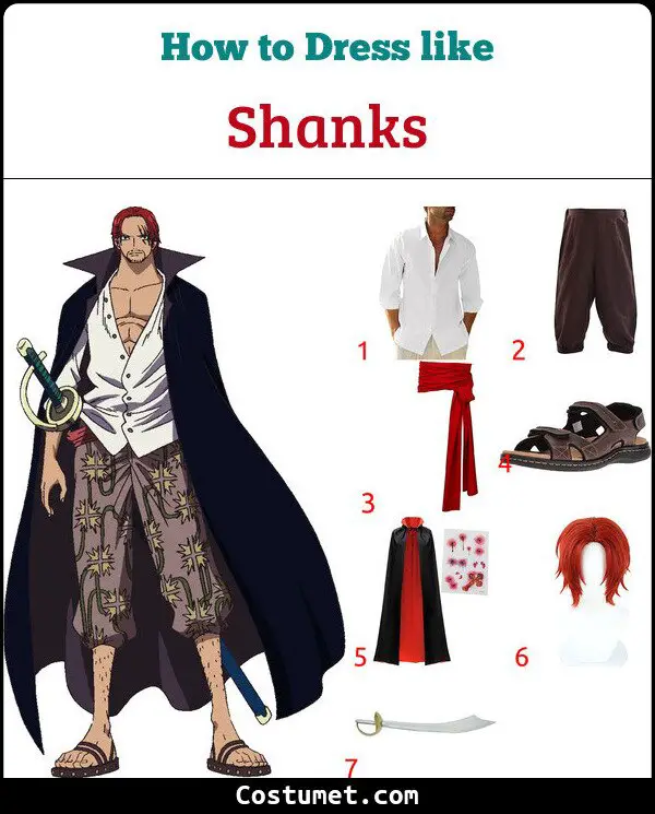 Shanks Costume for Cosplay & Halloween