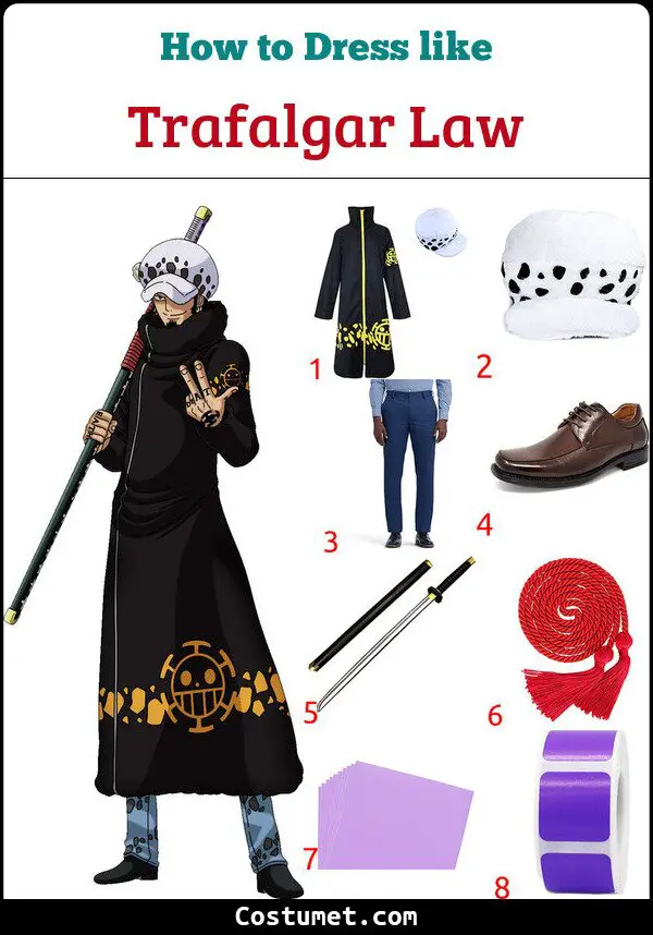 Trafalgar Law Costume for Cosplay & Halloween