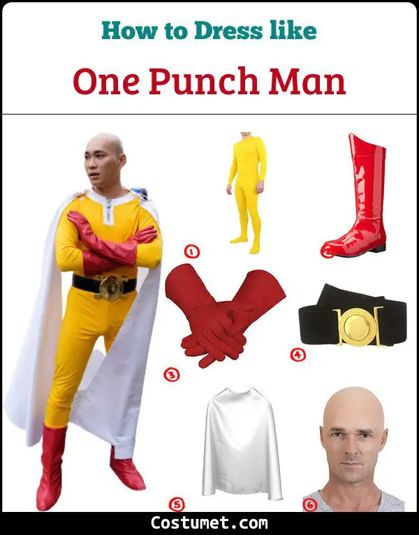 One Punch Man Costume for Cosplay & Halloween