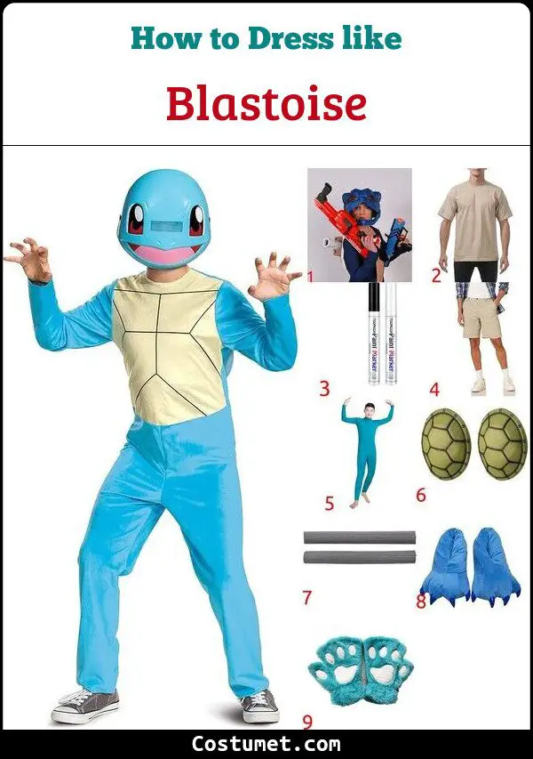 Blastoise Costume for Cosplay & Halloween