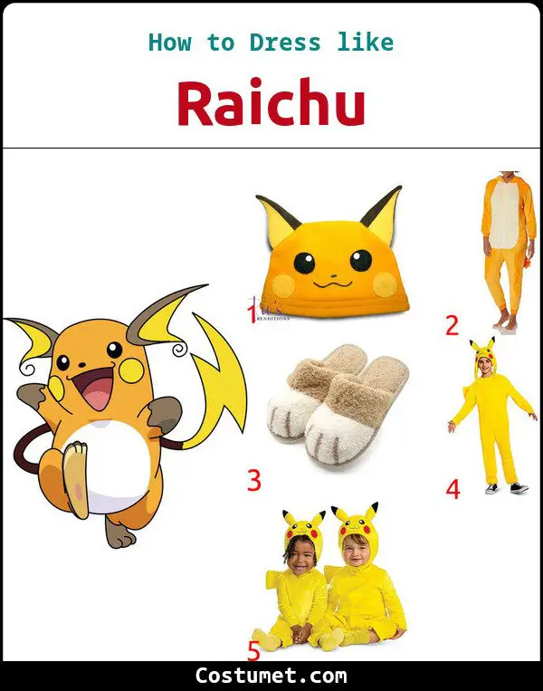 Raichu Costume for Cosplay & Halloween