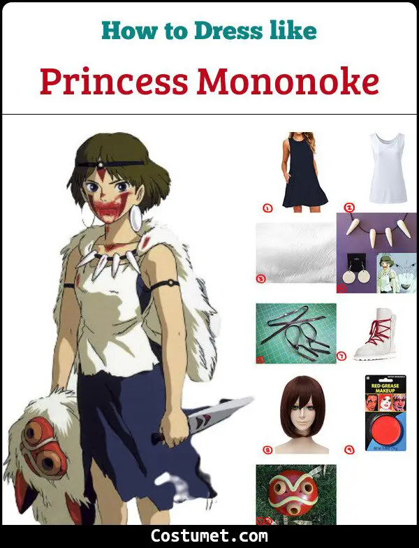 Princess Mononoke Costume for Cosplay & Halloween