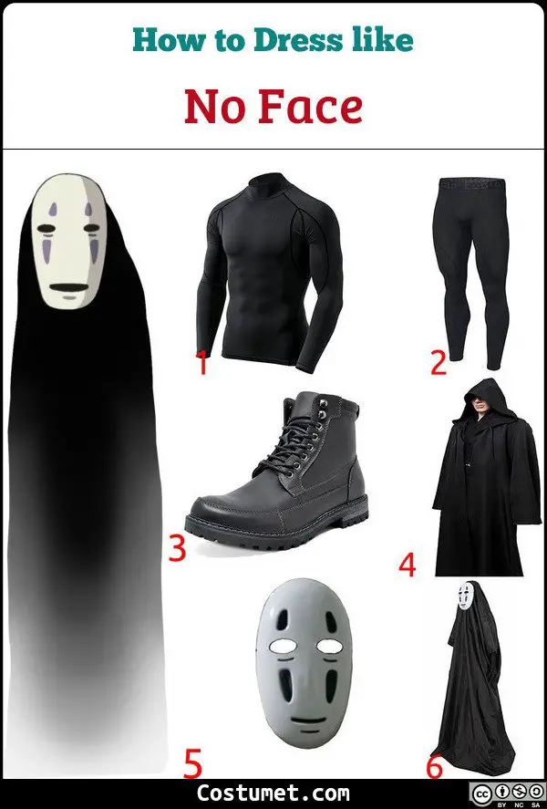 No Face Costume for Cosplay & Halloween