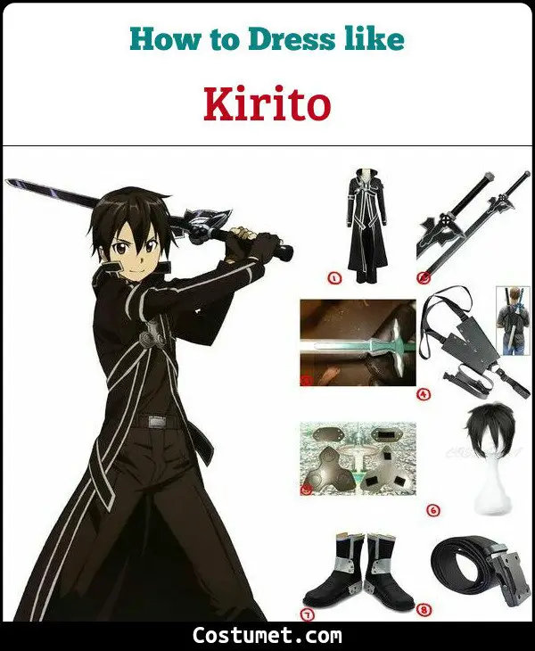 Kirito Costume for Cosplay & Halloween