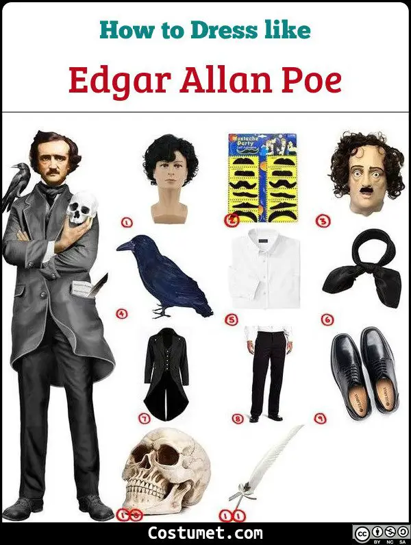 Edgar Allan Poe Costume for Cosplay & Halloween