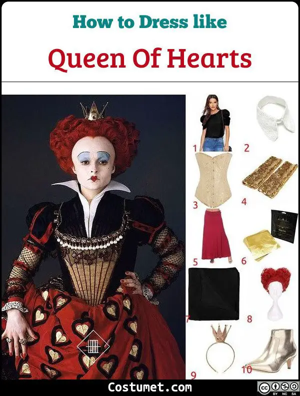 Queen Of Hearts Costume for Cosplay & Halloween