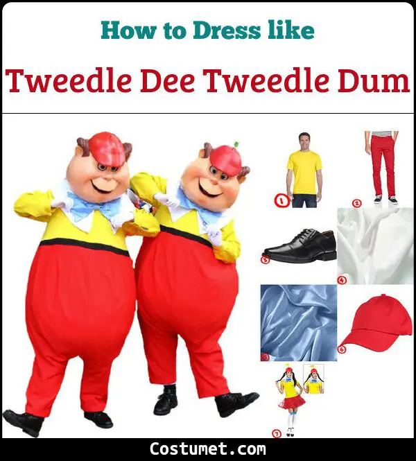 Tweedle Dee Tweedle Dum Costume for Cosplay & Halloween