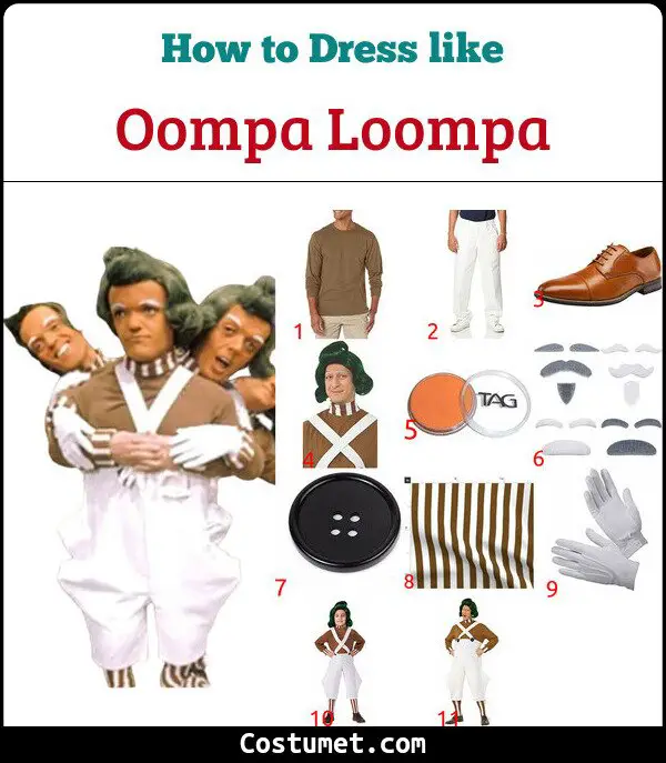 Oompa Loompa Costume for Cosplay & Halloween