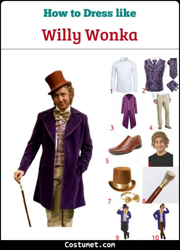 Willy Wonka Costume for Cosplay & Halloween