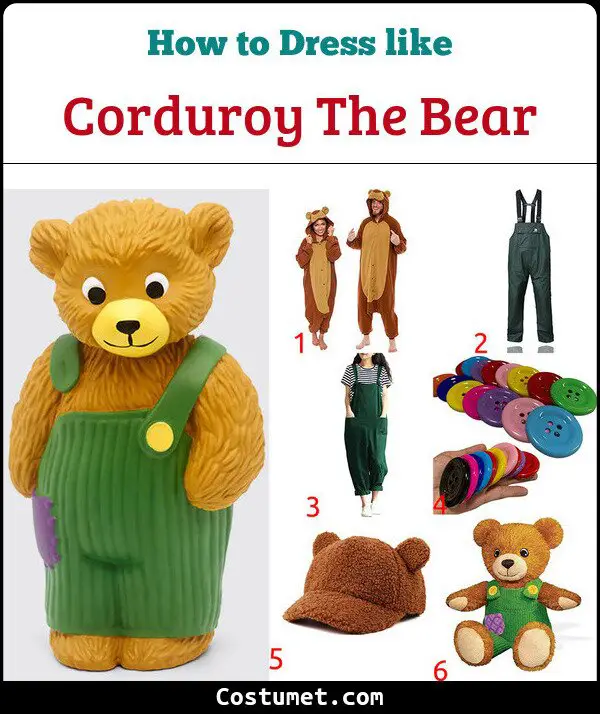 Corduroy The Bear Costume for Cosplay & Halloween