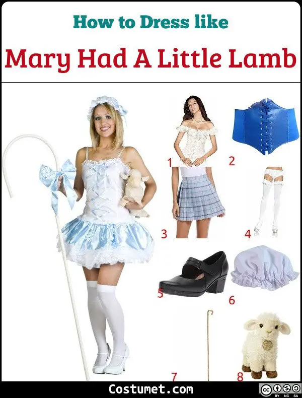 Mary Had A Little Lamb Costume for Cosplay & Halloween