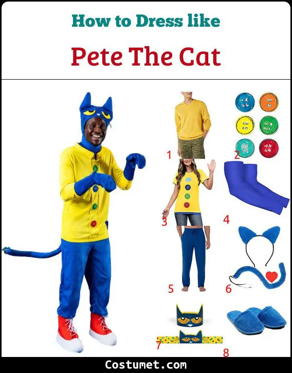 Pete The Cat Costume for Cosplay & Halloween
