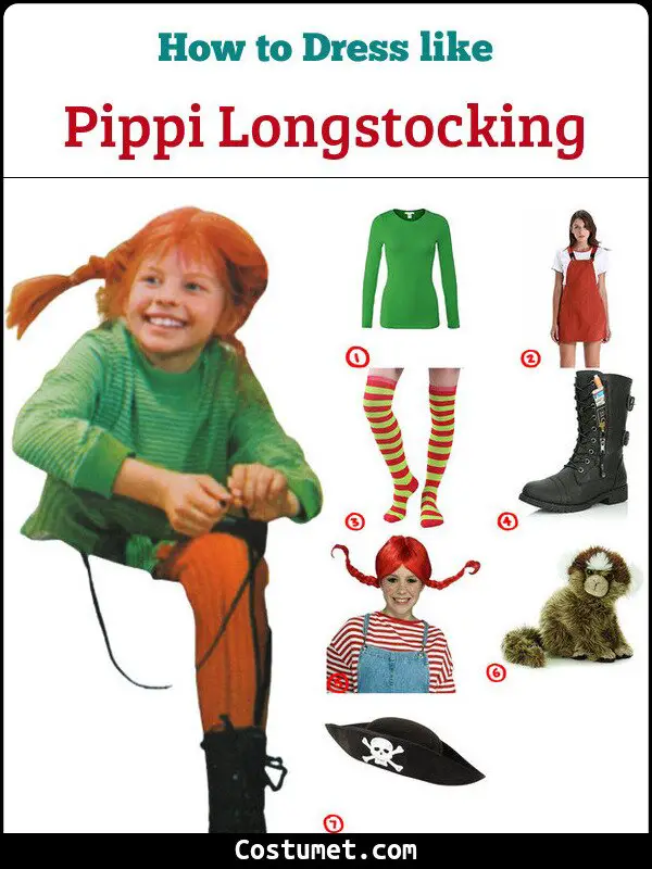 Pippi Longstocking Costume for Cosplay & Halloween