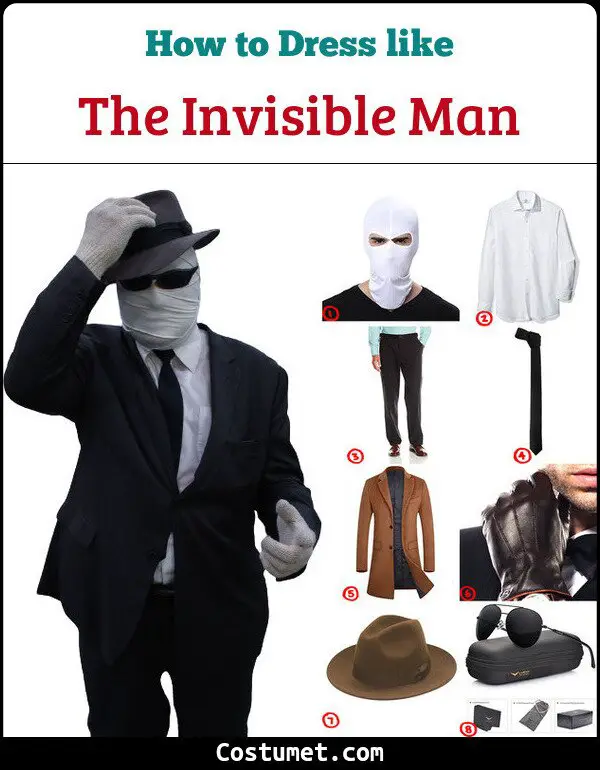 The Invisible Man Costume for Cosplay & Halloween