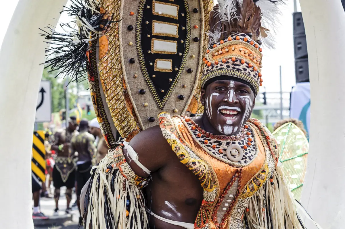 Caribbean carnival face paint