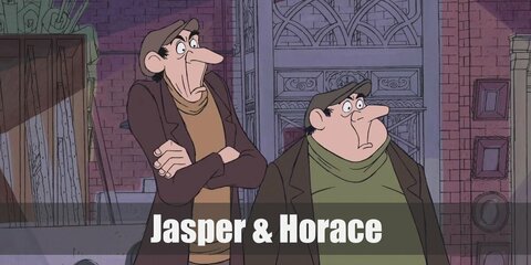 Jasper and Horace costume is their matching looks featuring a turtle neck, jacket, pants, and ankle boots. 