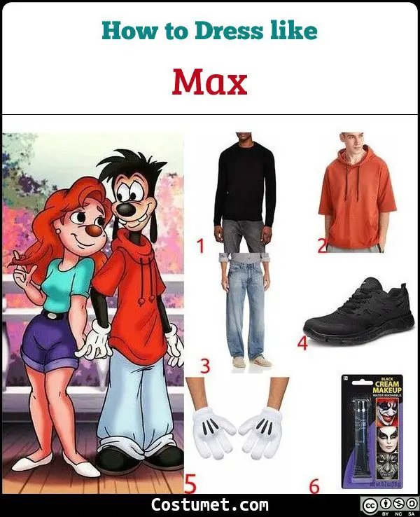 Max A Goofy Movie Costume for Cosplay & Halloween
