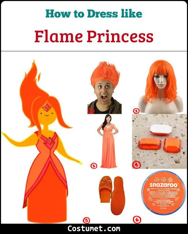 Flame Princess Costume for Cosplay & Halloween