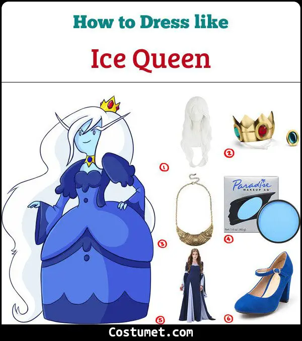 Ice Queen Costume for Cosplay & Halloween