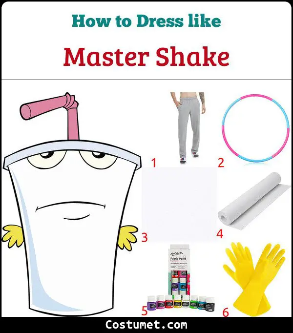 Master Shake Costume from Aqua Teen Hunger Force for Cosplay & Halloween