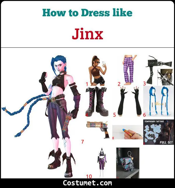 Jinx Costume for Cosplay & Halloween