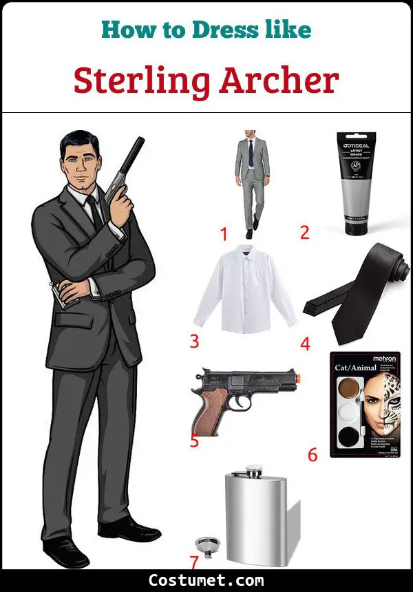 Sterling Archer Costume for Cosplay & Halloween