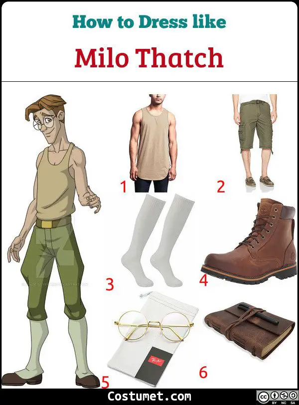 Milo Thatch Atlantis The Lost Empire Costume for Cosplay & Halloween