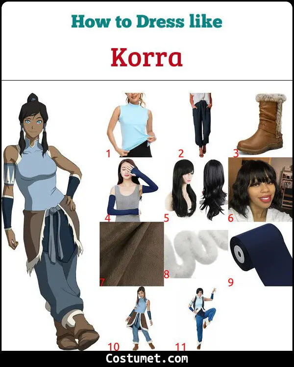 Korra Costume for Cosplay & Halloween