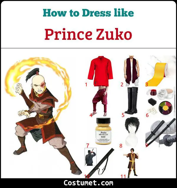 Prince Zuko Costume for Cosplay & Halloween