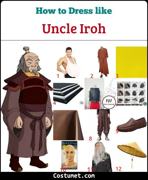 Uncle Iroh Costume for Cosplay & Halloween