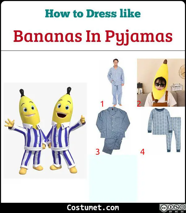 Bananas In Pyjamas Costume for Cosplay & Halloween