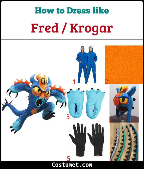 Fred / Krogar Costume for Cosplay & Halloween