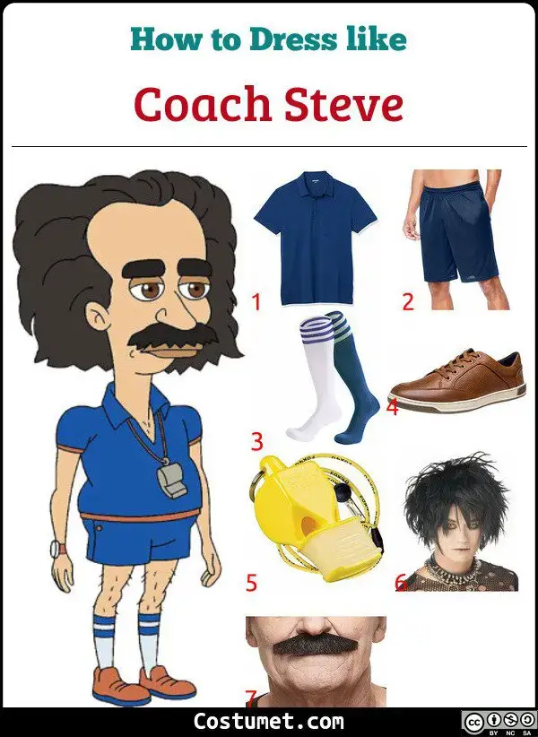 Coach Steve (Big Mouth) Costume for Cosplay & Halloween 2023