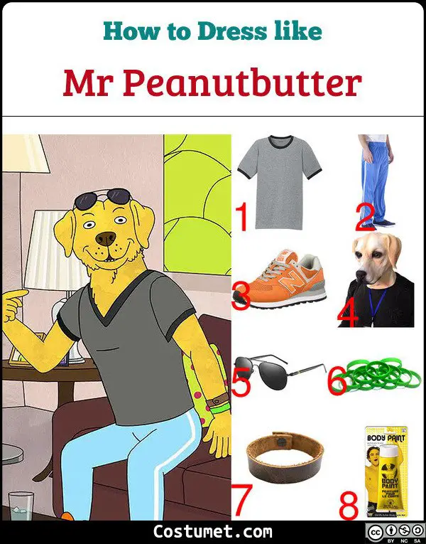 Mr Peanutbutter Costume for Cosplay & Halloween