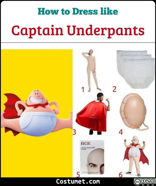 Captain Underpants Costume for Cosplay & Halloween