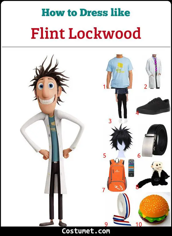 Flint Lockwood Costume for Cosplay & Halloween