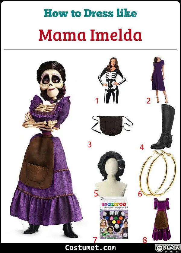 Mama Imelda Rivera (Coco) Costume for Cosplay & Halloween